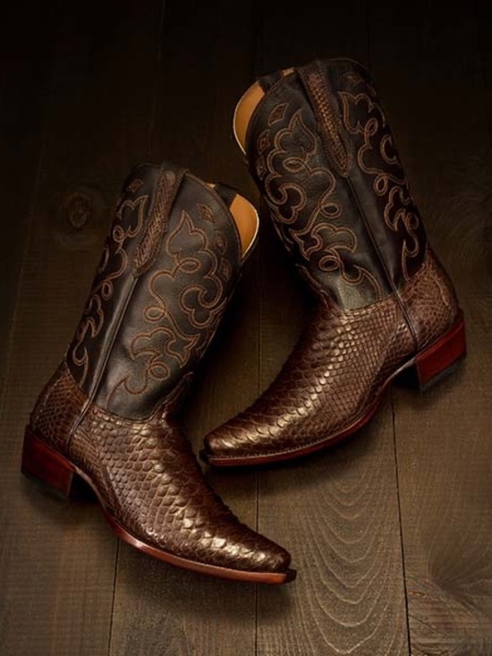 Rujo Other - RUJO “The Jimmy” Python / Snip Toe / Men's Black Exotic Leather Western Boots